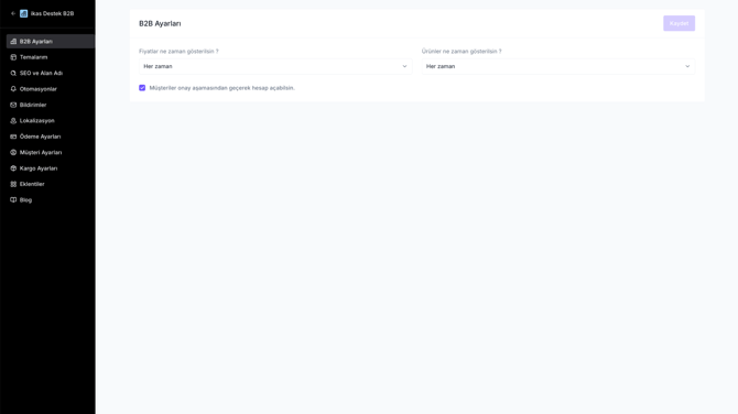 b2b-ayarlari