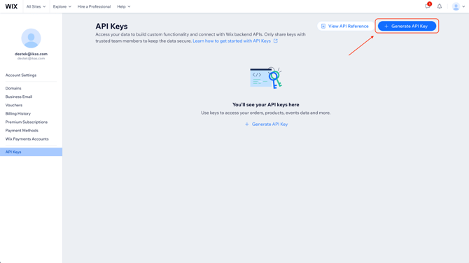 migrate-from-wix-generate-api-key-button
