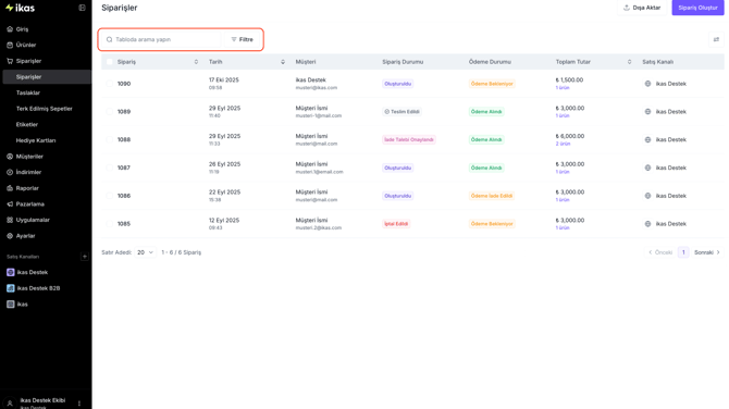 siparisler-filtre-alani