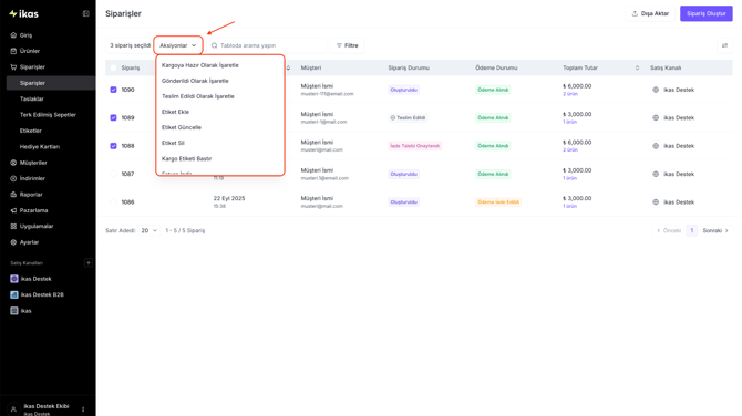 siparisler-hizli-islemler-aksiyonlar